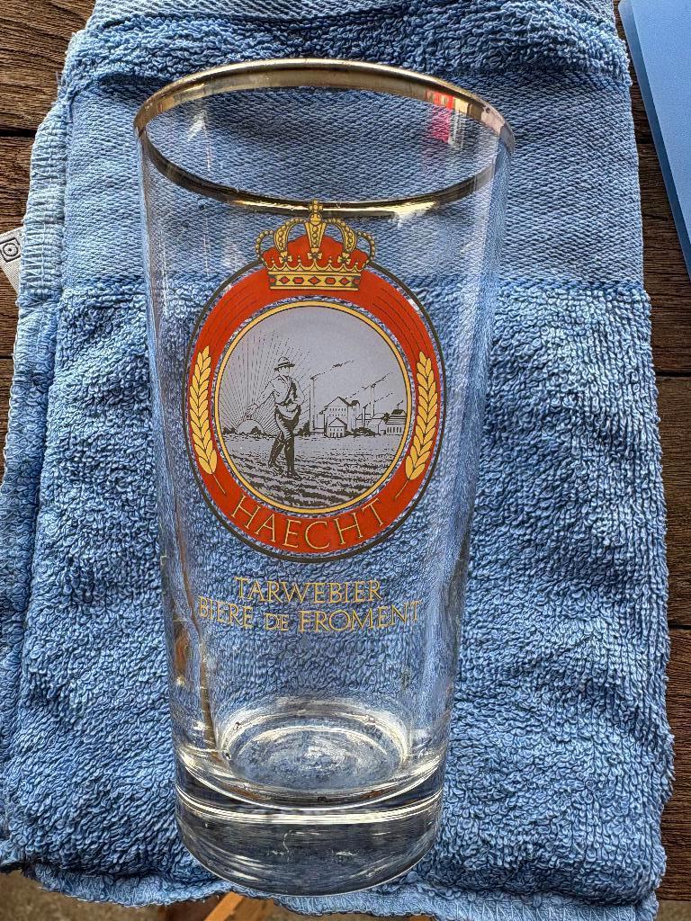 Haecht Tarwebier/Bière de Froment, Verzamelen, Biermerken, Gebruikt, Glas of Glazen, Overige merken, Ophalen of Verzenden