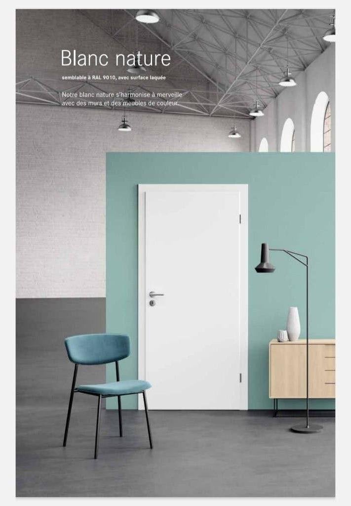 PORTE BLANCHE NEUVE GAUCHE, Neuf, 160 cm ou plus, Enlèvement, Autres types