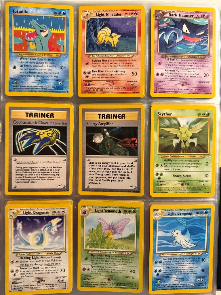 Pokemon neo destiny kaarten, Enlèvement ou Envoi, Comme neuf, Plusieurs cartes