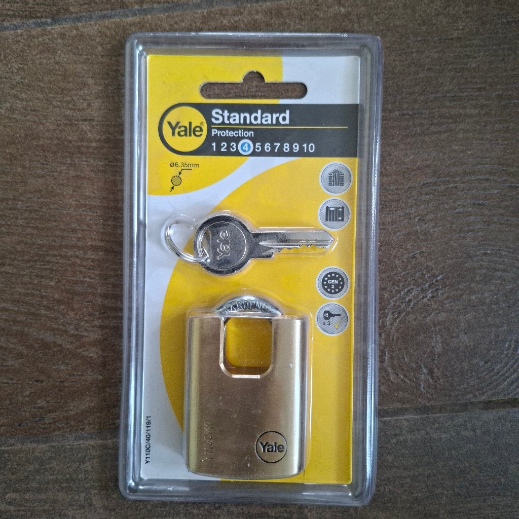 Cadenas Yale en laiton de 40 mm avec manille protégée, Motos, Accessoires | Cadenas, Enlèvement ou Envoi, Neuf
