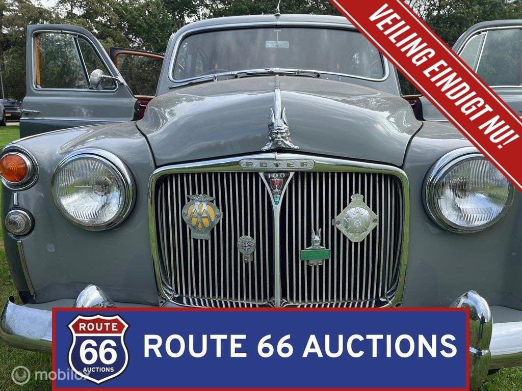 Rover P4 100 | 1961 | Route 66 Auctions, Rover, Zwart, Bedrijf, Handgeschakeld