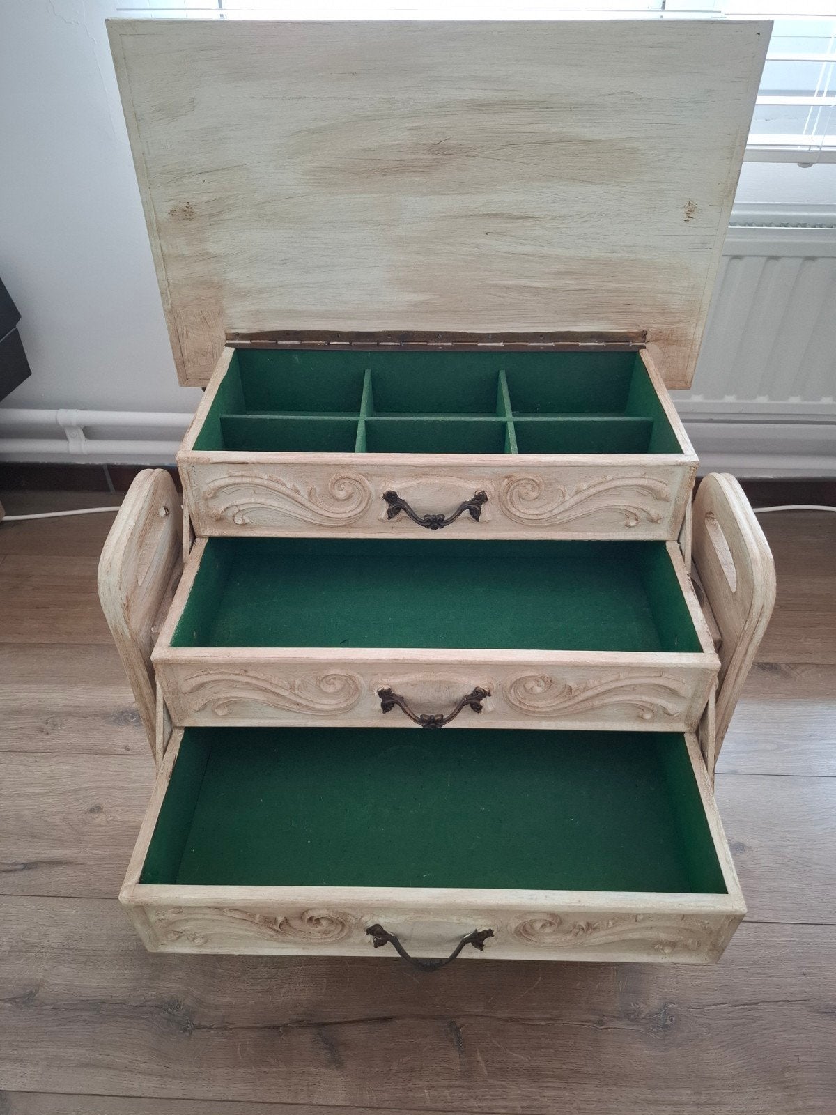 Antieke naaikist handwerkkist, Antiek en Kunst, Ophalen