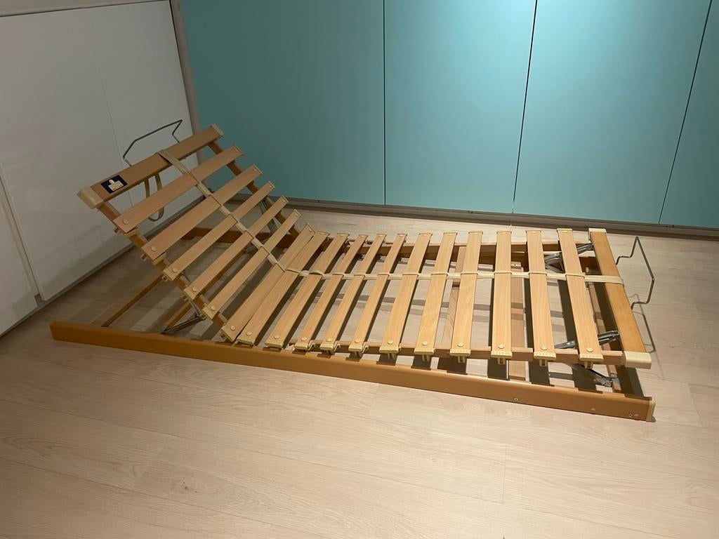 Lattoflex 90x200 in hoogte verstelbaar, 90 cm, Brun, Enlèvement, Bois