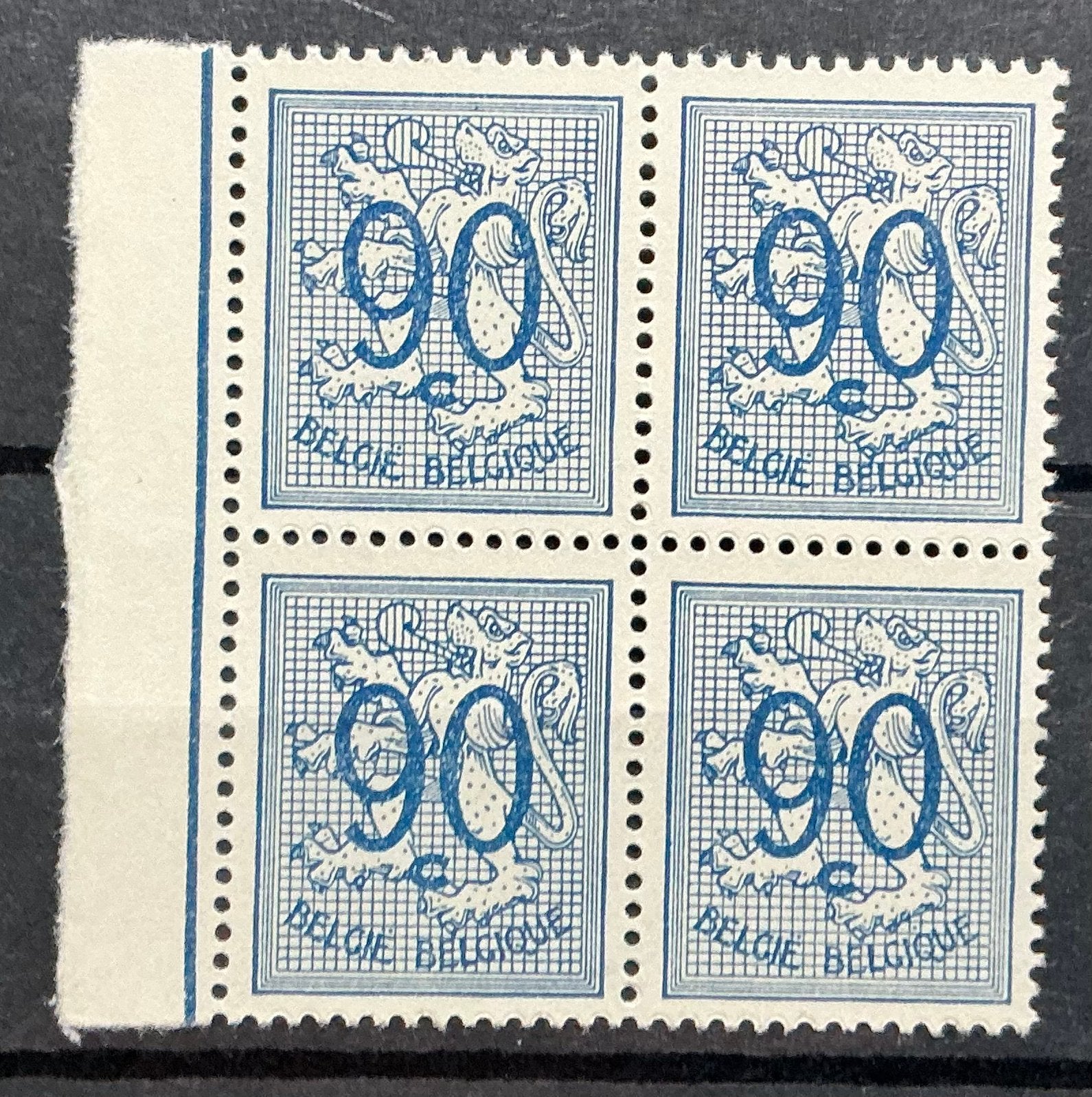 LOT 884. OBP: 858a. Cijfer. MNH. Blok., Orginele gom, Ophalen of Verzenden, Postfris, Postfris