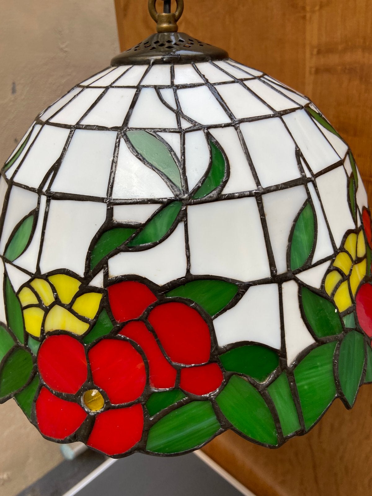 LAMPE SUSPENDUE TIFFANY ART NOUVEAU, Enlèvement, Utilisé