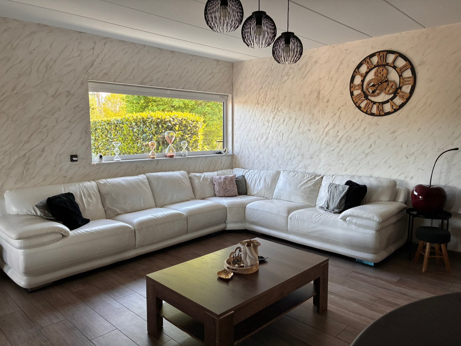 canapé d’angle Chateau d’Ax en cuir blanc – état impeccable, Maison & Meubles, Canapés | Salons, Neuf, 150 cm ou plus, Quatre personnes ou plus