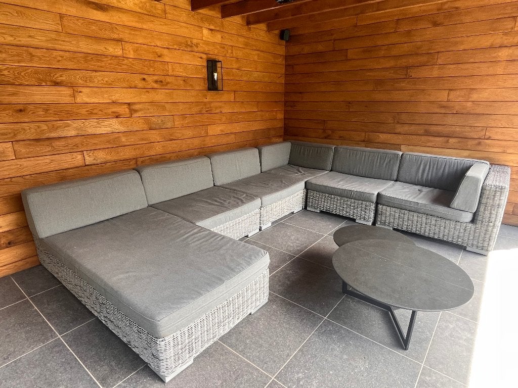 Lounge, Tuin en Terras, Tuinsets en Loungesets, Zo goed als nieuw, Loungeset, Wicker, 7 zitplaatsen, Ophalen