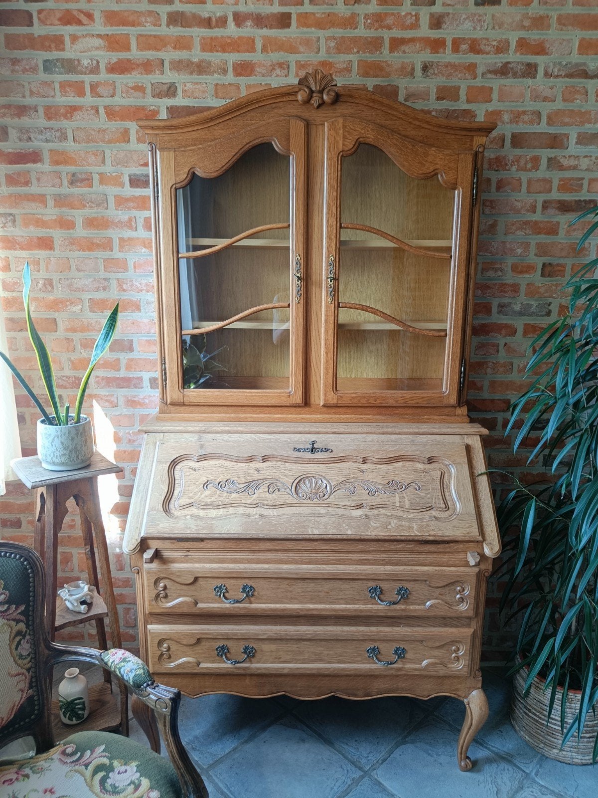 Mooie secretaire met opzetstuk - kast, Ophalen