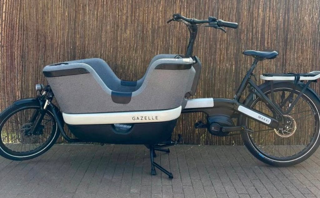 Makki gazellen ebike, Fietsen en Brommers, Fietsen | Bakfietsen, Zo goed als nieuw, Gazelle, 3 kinderen, Elektrisch, Schijfrem