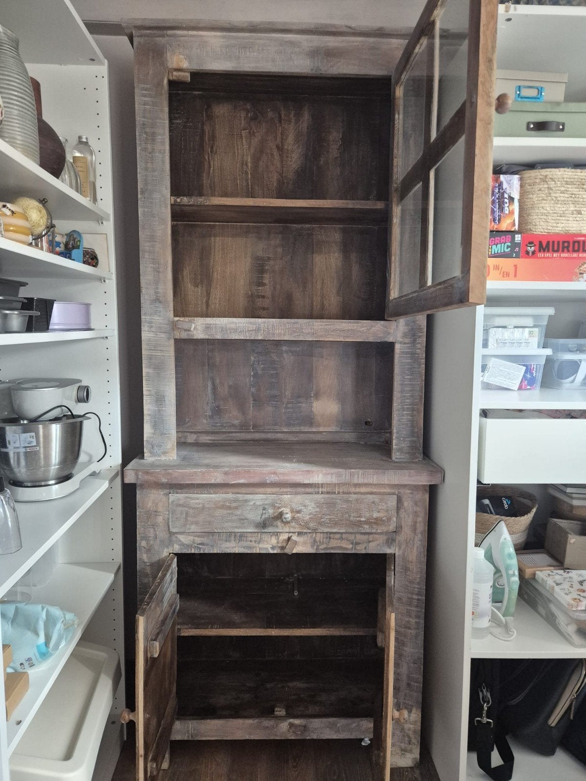 Vintage houten kast, Ophalen
