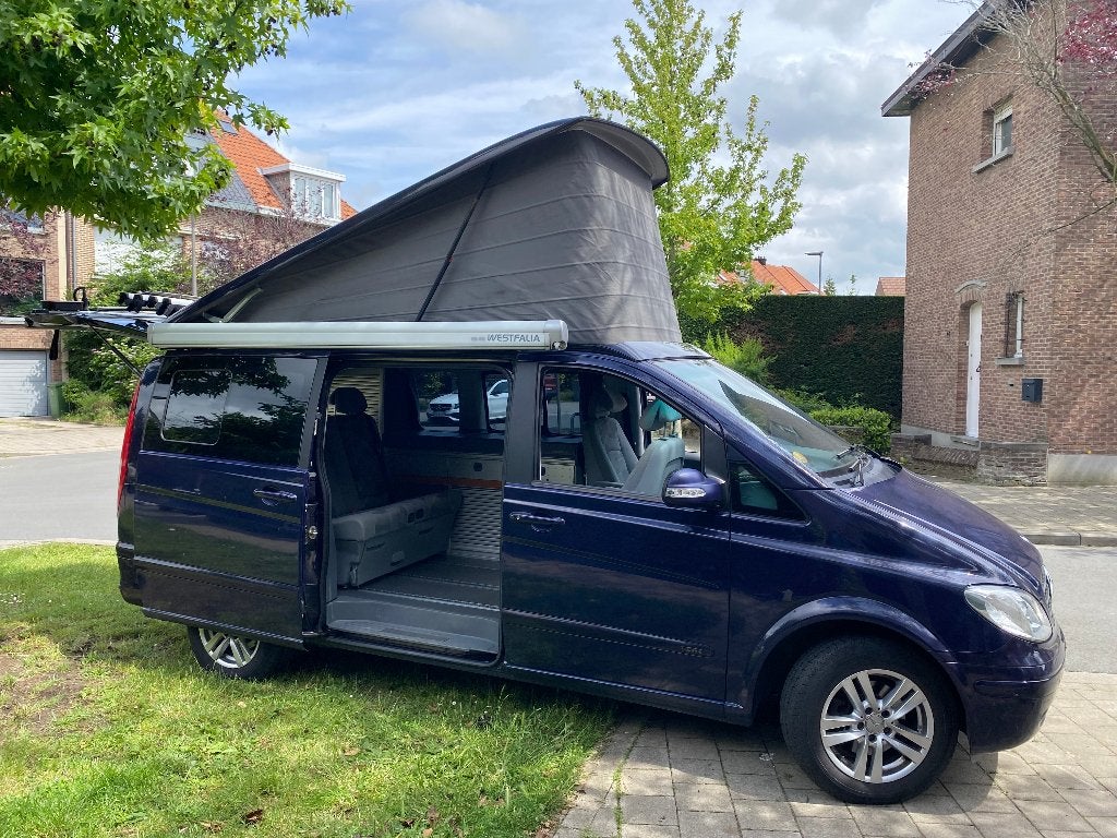 Mercedes-Benz Viano Westfalia Marco Polo 2.2cdi - 4 slaappl., Caravans en Kamperen, Mobilhomes, Roue de secours, Mercedes-Benz