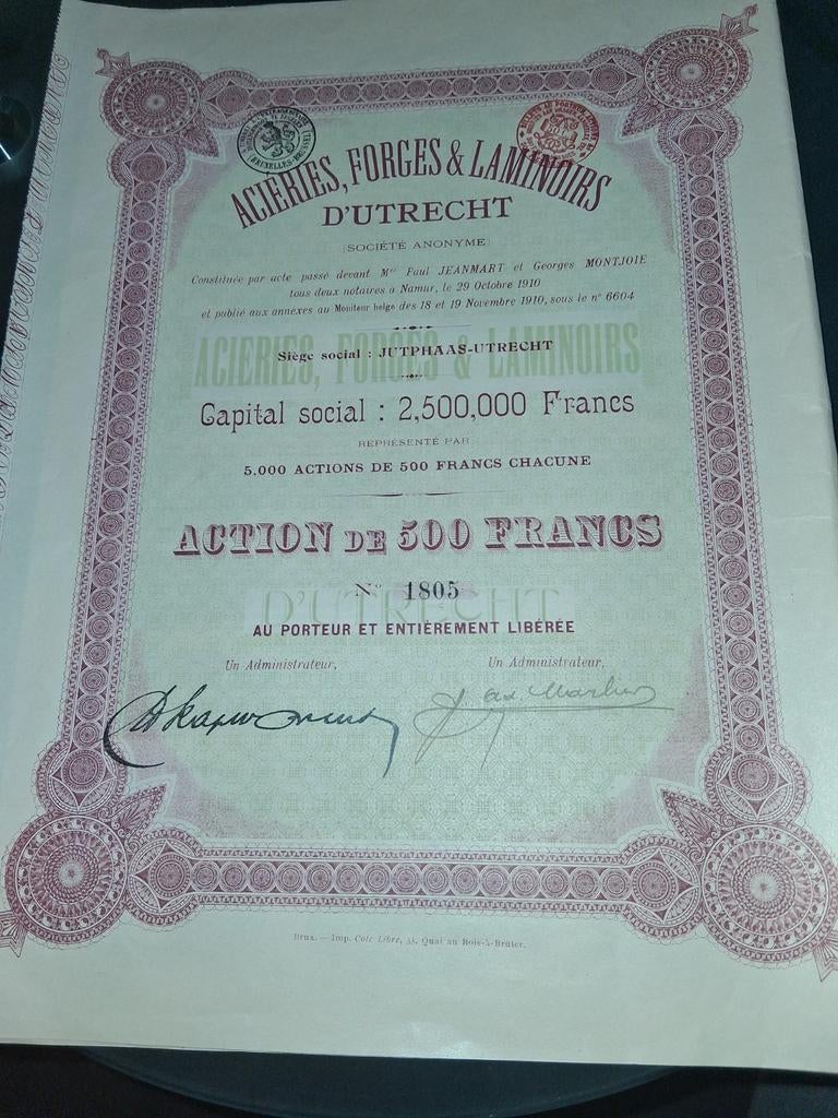 Oude aandelen en obligaties. 1910 en 1914, Ophalen of Verzenden