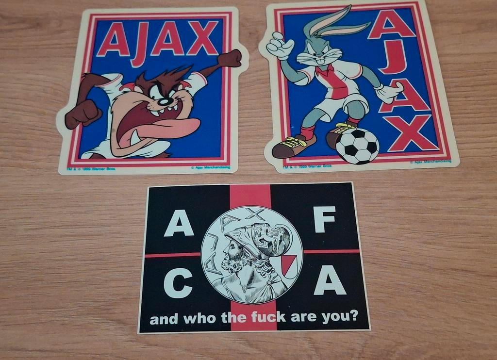 Lot stickers voetbal Ajax Amsterdam Warner Bros, Verzamelen, Ophalen of Verzenden, Zo goed als nieuw, Strip of Tekenfilm