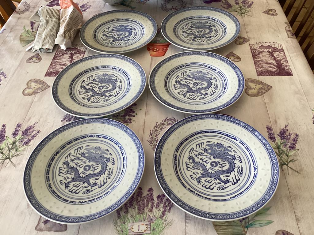 Le lot de 6 assiettes chinoises, Enlèvement, Comme neuf