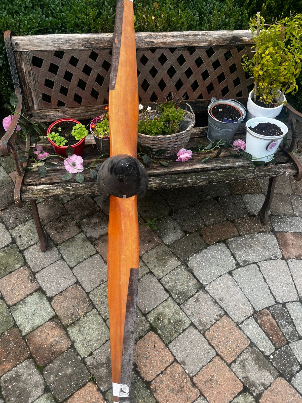 Grote houten vliegtuigpropeller 1,60m, Verzamelen, Ophalen, Zo goed als nieuw