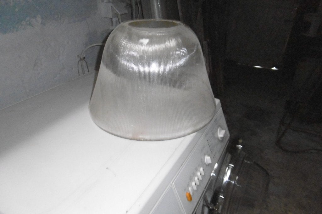 Lampe holophane industrielle massive, Enlèvement, Comme neuf, Verre, Industriel