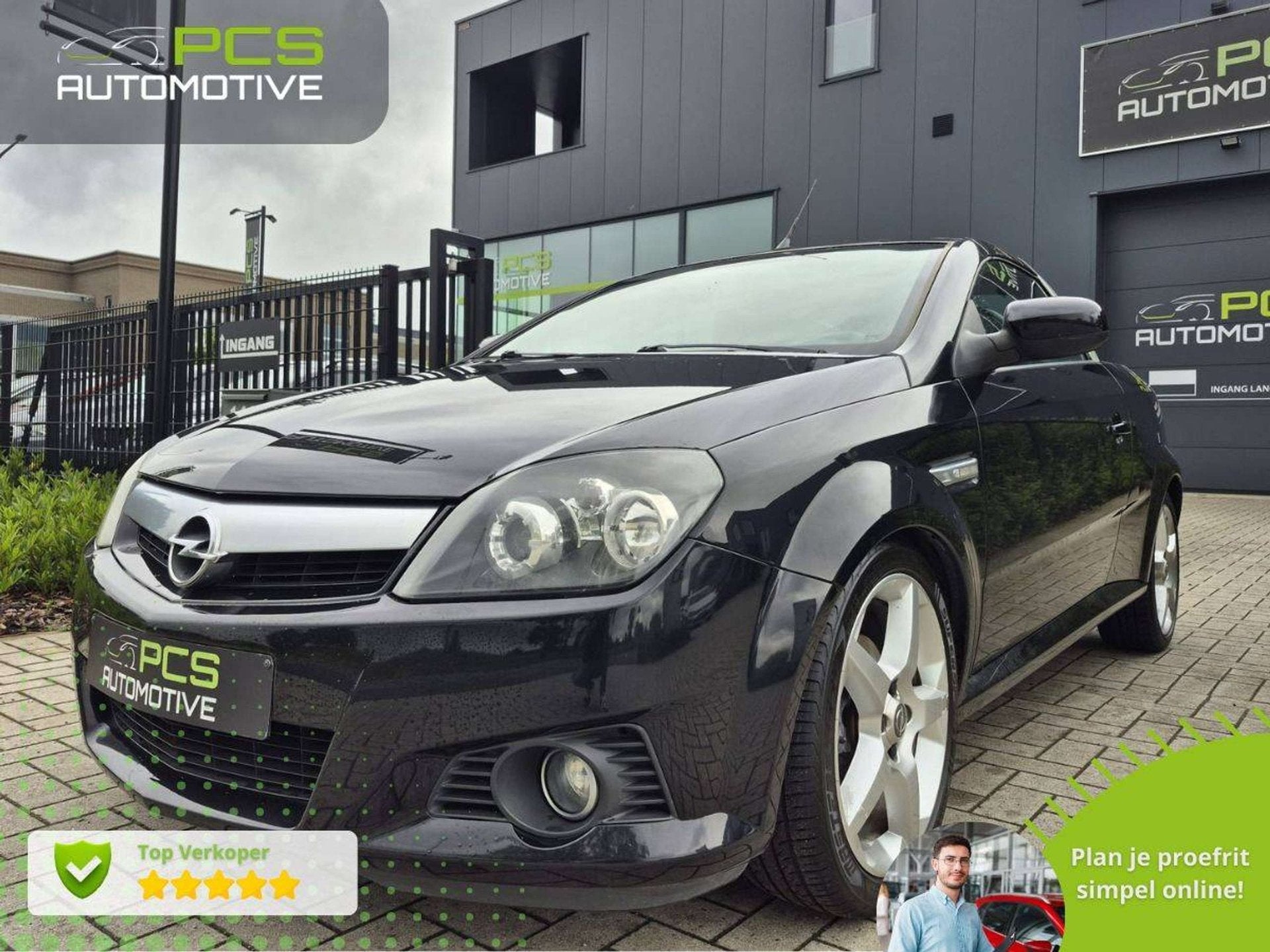Opel Tigra 1.4 Benzine / 129.0000 km / Hard-Top / 12 mnd Waa, Auto's, Dealer onderhouden, Gebruikt, Zwart, 4 cilinders