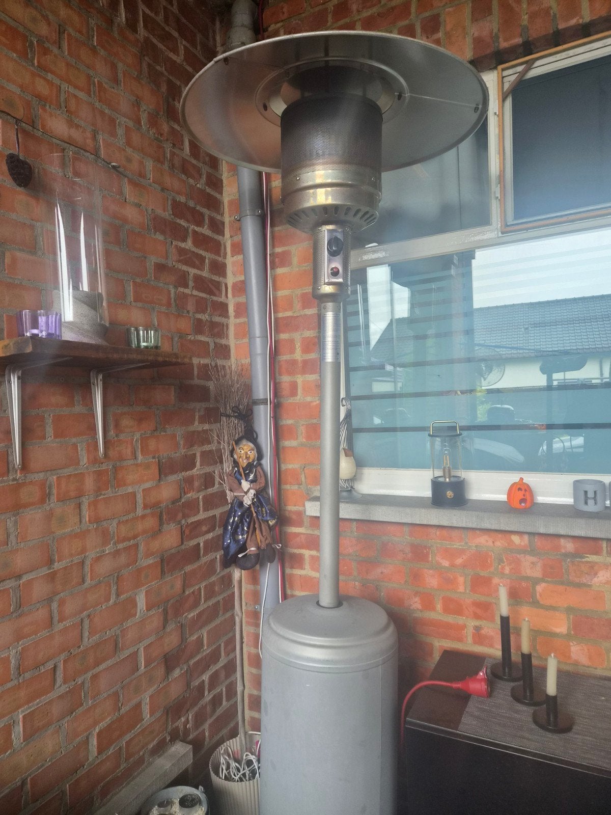 terrasverwarmer met lege ton om in te ruilen, Jardin & Terrasse, Enlèvement, Utilisé, Gaz, Sol