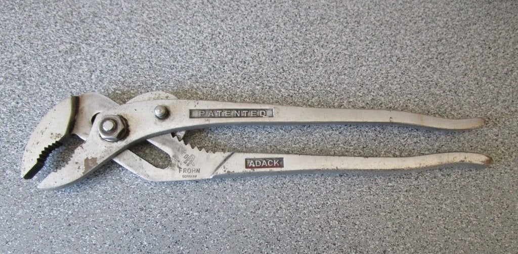 Vintage verstelbare tang - multigrijptang merk ADACK, Auto diversen, Autogereedschap, Ophalen of Verzenden, Gebruikt