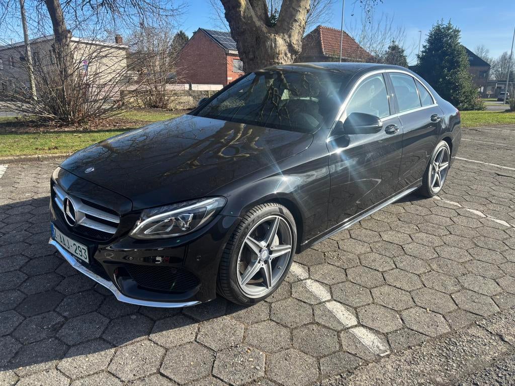 Zeer mooie Mercedes C180 benzine AMG LINE 2017.Top staat., Autos, Cuir, Entreprise, Boîte manuelle, Entretenue par le concessionnaire