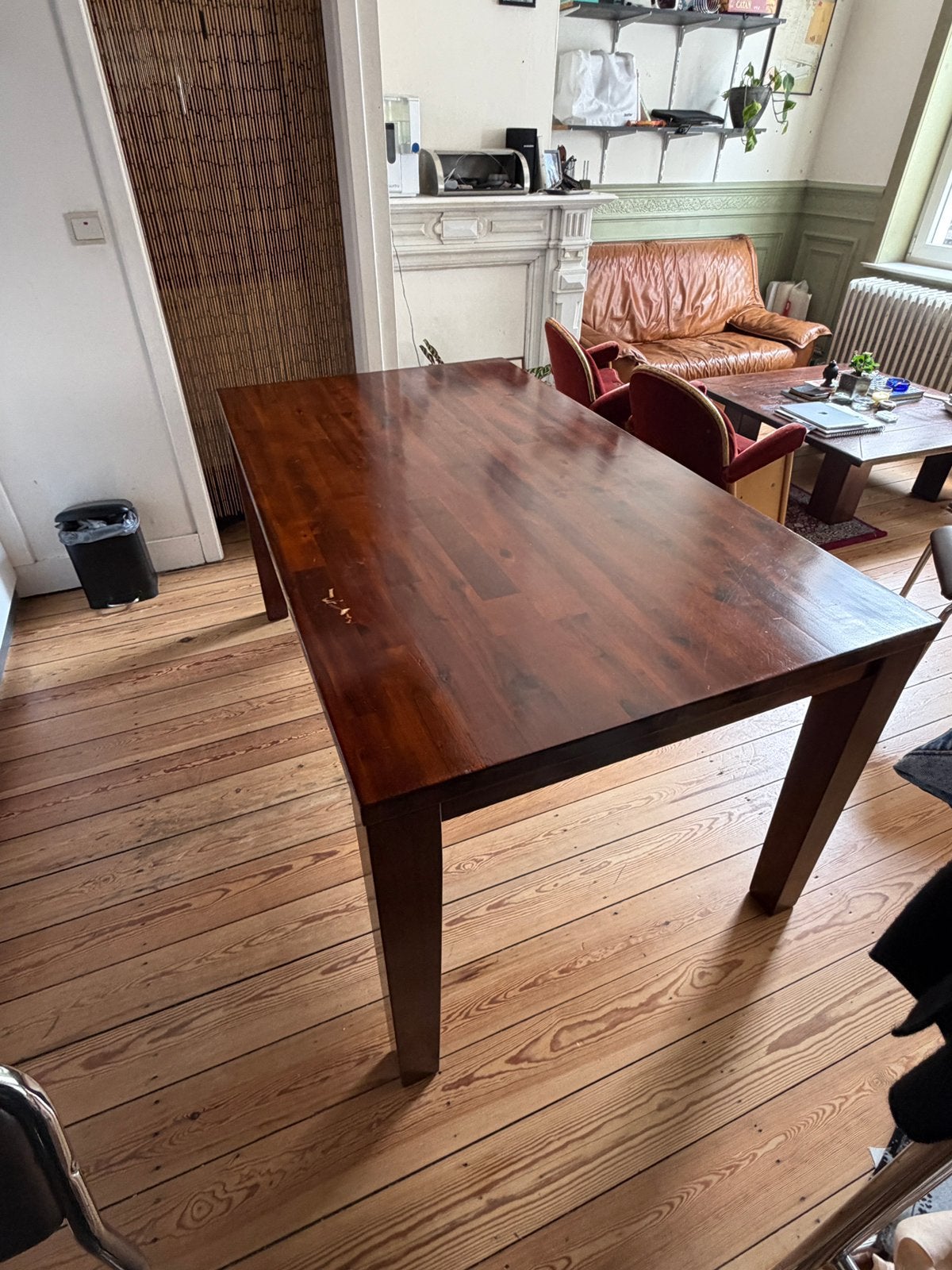 Massief houten eettafel, Huis en Inrichting, Ophalen, Gebruikt
