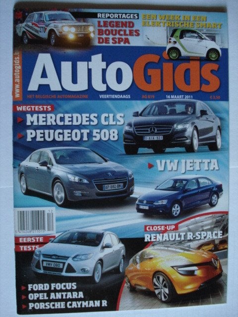 AutoGids 819 Peugeot 508/Mercedes CLS/smart fortwo ed/Renaul, Envoi, Comme neuf, Général