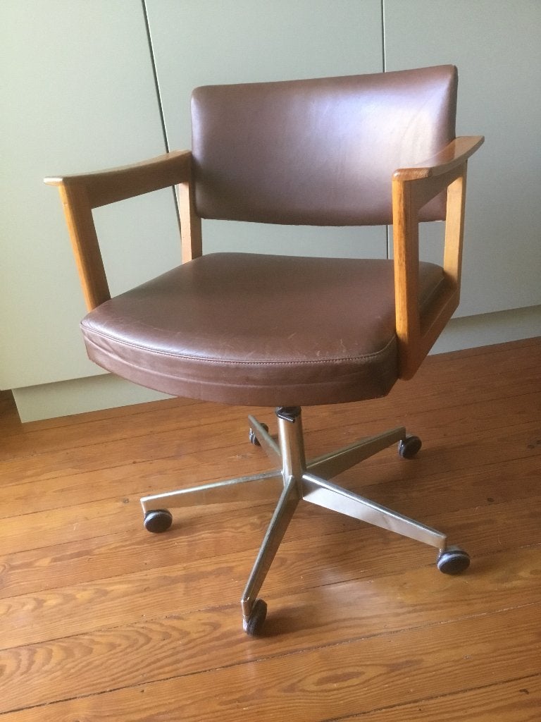 vintage bureaustoeltje, Ophalen, Gebruikt
