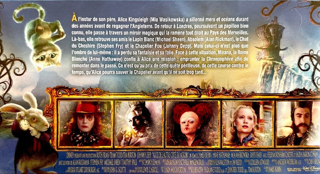 ALICE THROUGH THE LOOKING GLASS (3D + 2D) // Staat Als Nieuw, Cd's en Dvd's, Inclusief extra's, Film, Kinderen en Jeugd, Ophalen of Verzenden