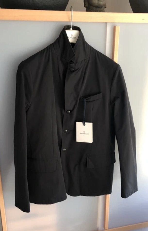 MONCLER omkeerbare jas blauw/kaki 50, Kleding | Heren, Jassen | Winter, Moncler, Nieuw, Ophalen of Verzenden, Maat 48/50 (M)