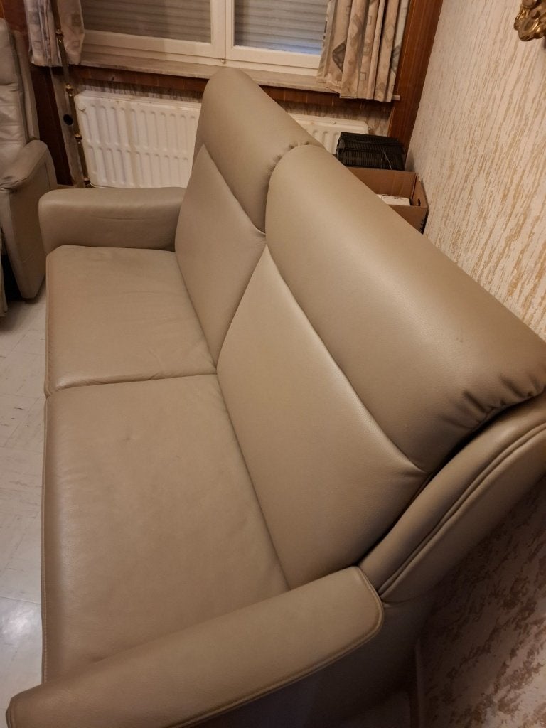 Canapé et deux fauteuils en cuir, Enlèvement, Utilisé, Cuir, Classique
