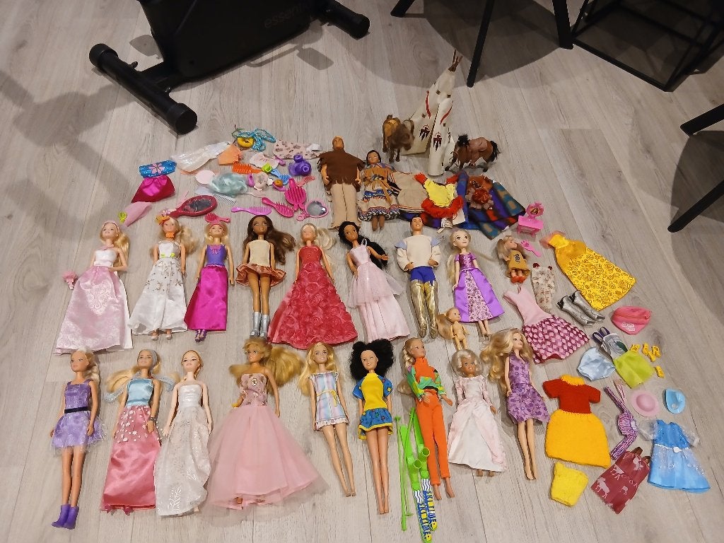 21 barbies + accessoires (set 1), Enlèvement, Utilisé, Barbie