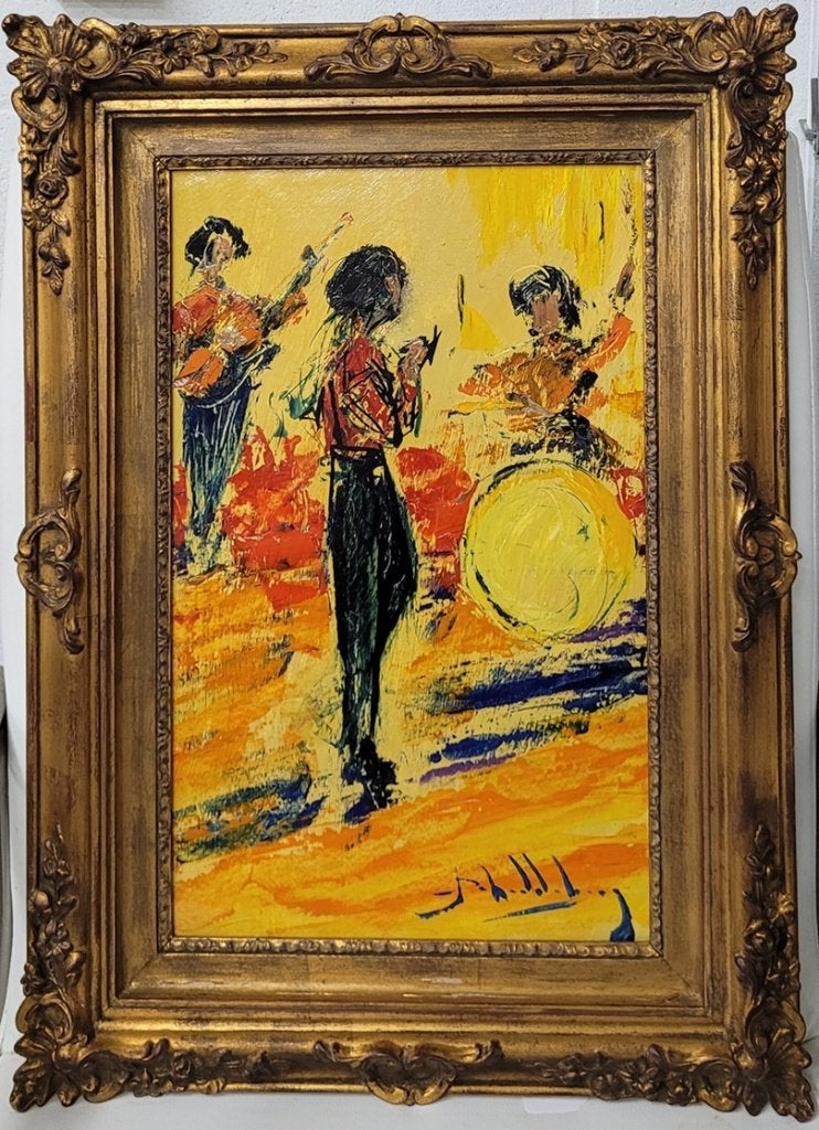 Johnny SCHUDDEBOOM, het orkest, Antiquités & Art, Art | Peinture | Classique, Enlèvement ou Envoi, Signé, Peinture à l'huile, Panneau