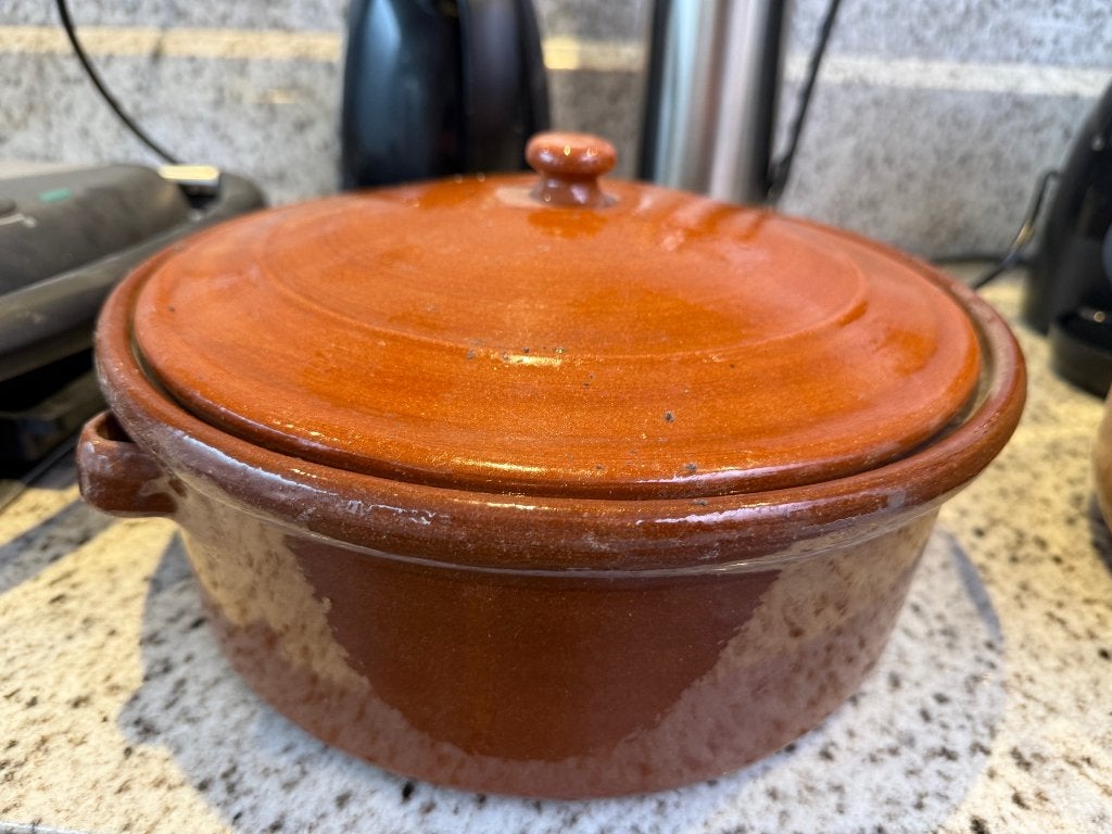 Graupera terracotta stoofpot, Ophalen, Overige materialen, Gebruikt, Met deksel