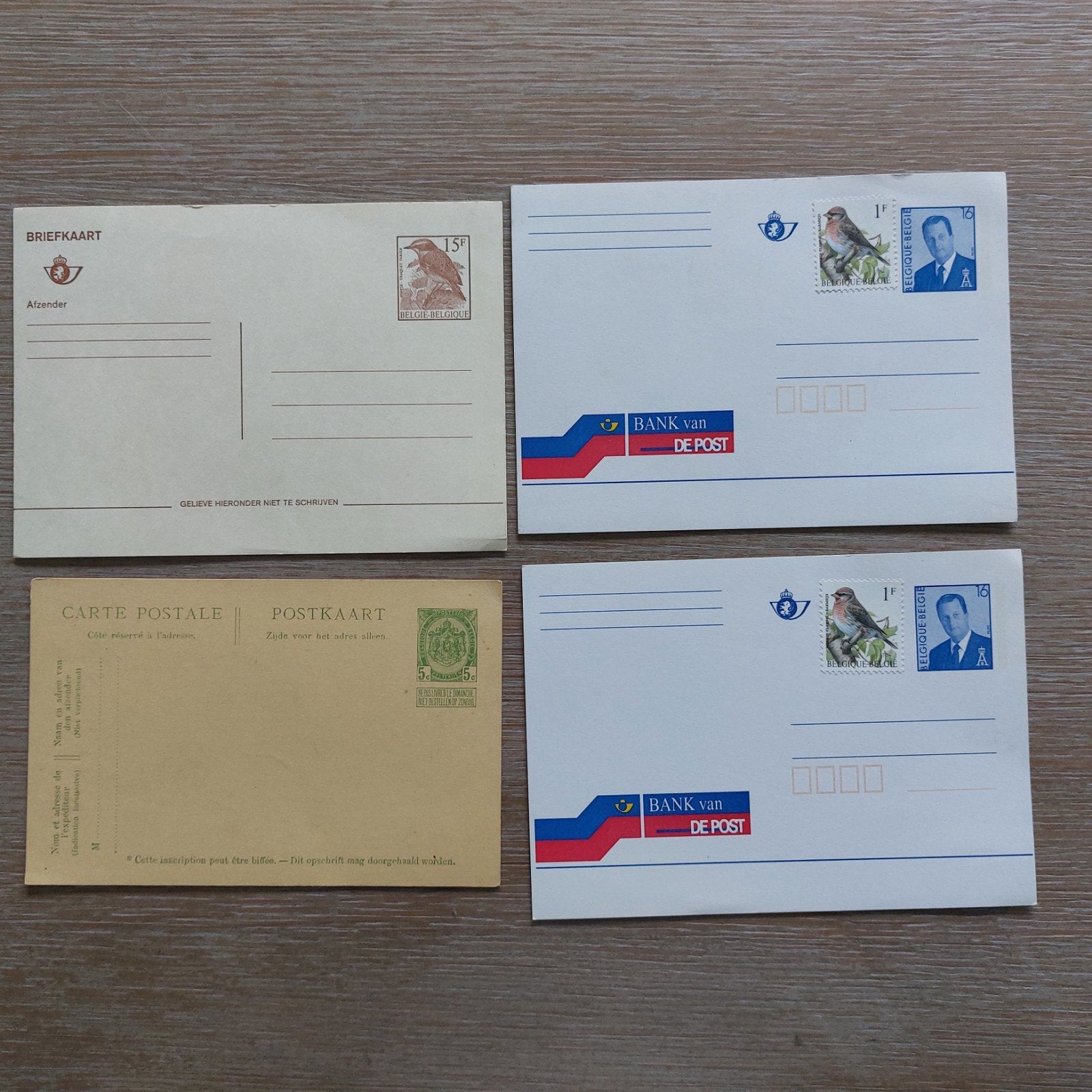 4 oude Belgische briefkaarten, Verzamelen, Ophalen of Verzenden