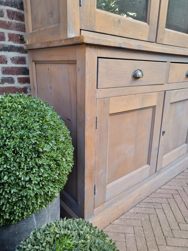 Buffet/vitrine en bois massif LIVRAISON GRATUITE, Enlèvement ou Envoi, Espace de rangement, Belgie, Belgie