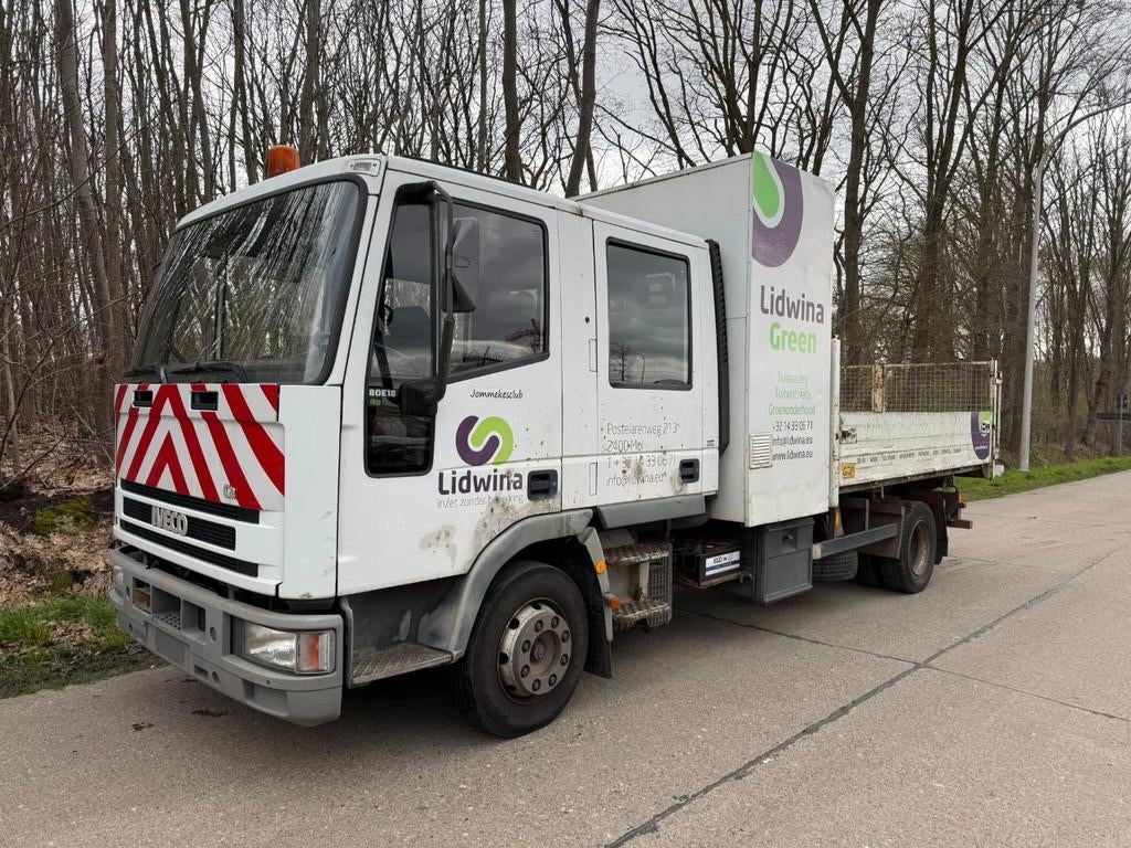 Iveco Euro Cargo 80E18 / Kipper / Dubbel Kabine (bj 1999), Auto's, Euro 2, Iveco, 180 pk, Bedrijf