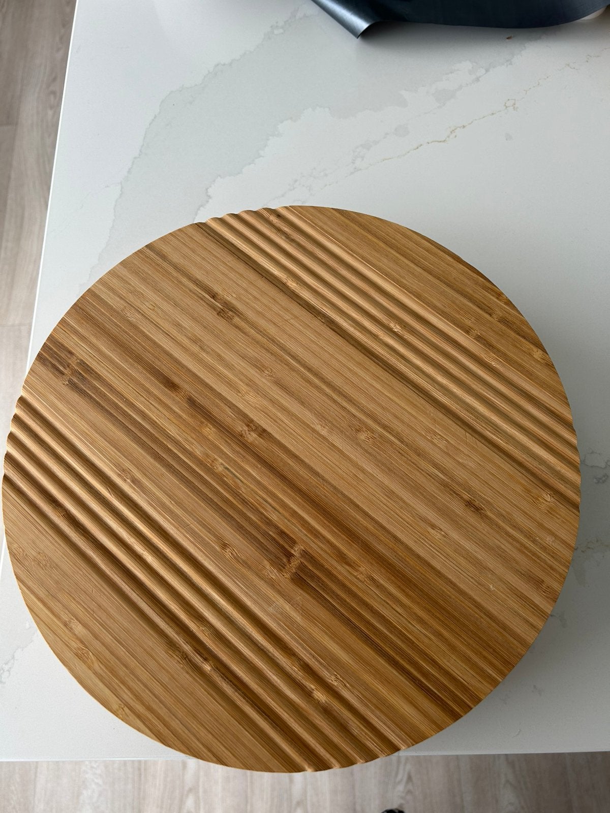 2 plateaux rotatifs en bambou 35 cm diamètre neufs, Huis en Inrichting, Woonaccessoires | Onderzetters, Ophalen of Verzenden, Beige