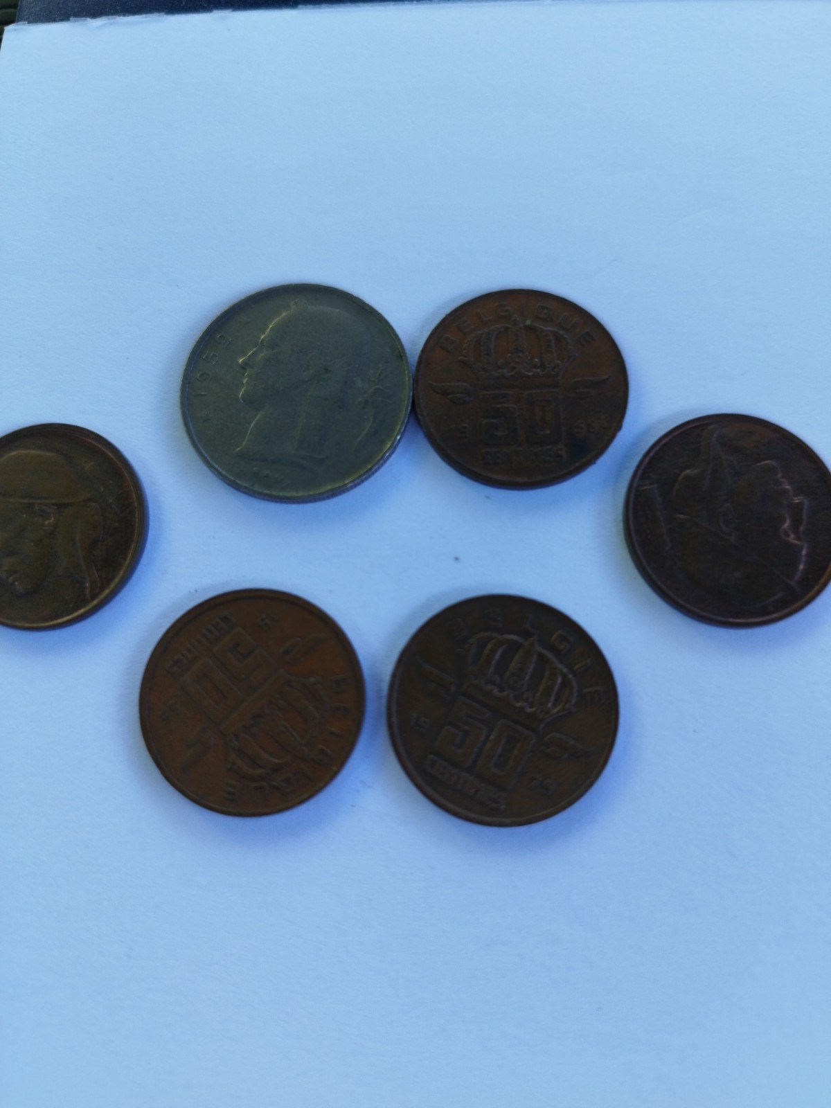Belgische munten Frank 1952plus50 centen jaren 70 80, Postzegels en Munten, Ophalen