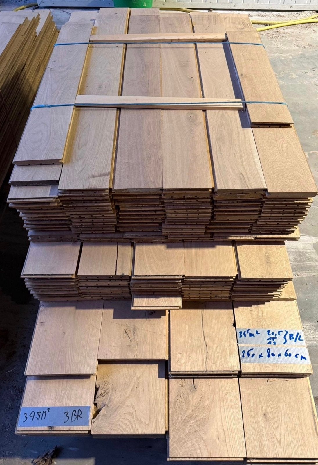 Zeer mooie oud massief eiken parket! 34 m2, Ophalen, Zo goed als nieuw, Hout, Parket
