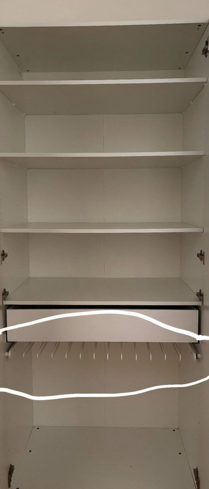 Porte-pantalons coulissant, blanc, 100x58 cm, Maison & Meubles, Enlèvement