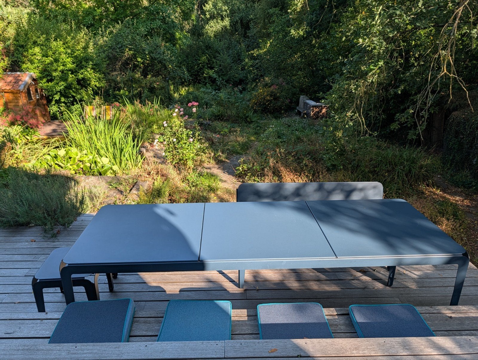Bended extra large eettafel met kruk en zitbank, Huis en Inrichting, Tafels | Eettafels, Ophalen