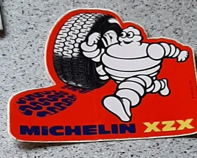 Vintage Michelin XX Bibendum sticker retro reclame, Verzamelen, Ophalen of Verzenden