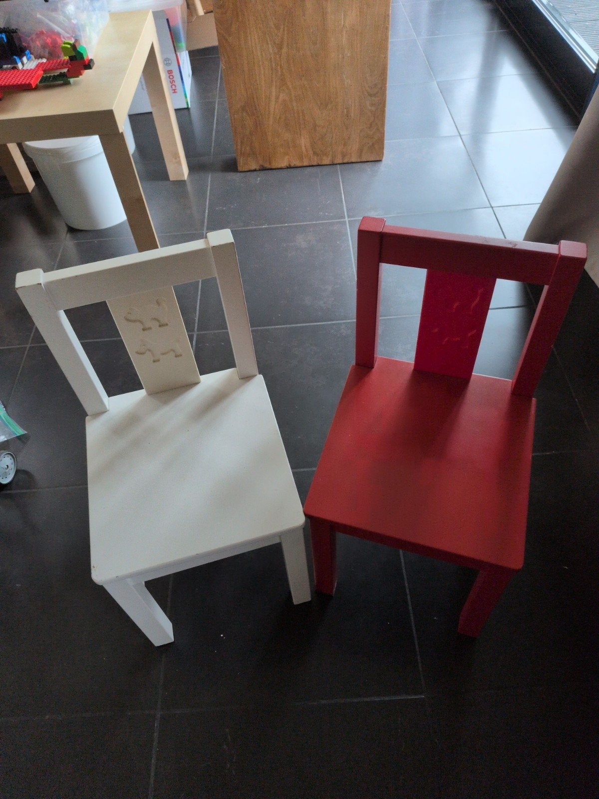 twee houten kinderstoeltjes, Ophalen, Zo goed als nieuw, Stoel(en)