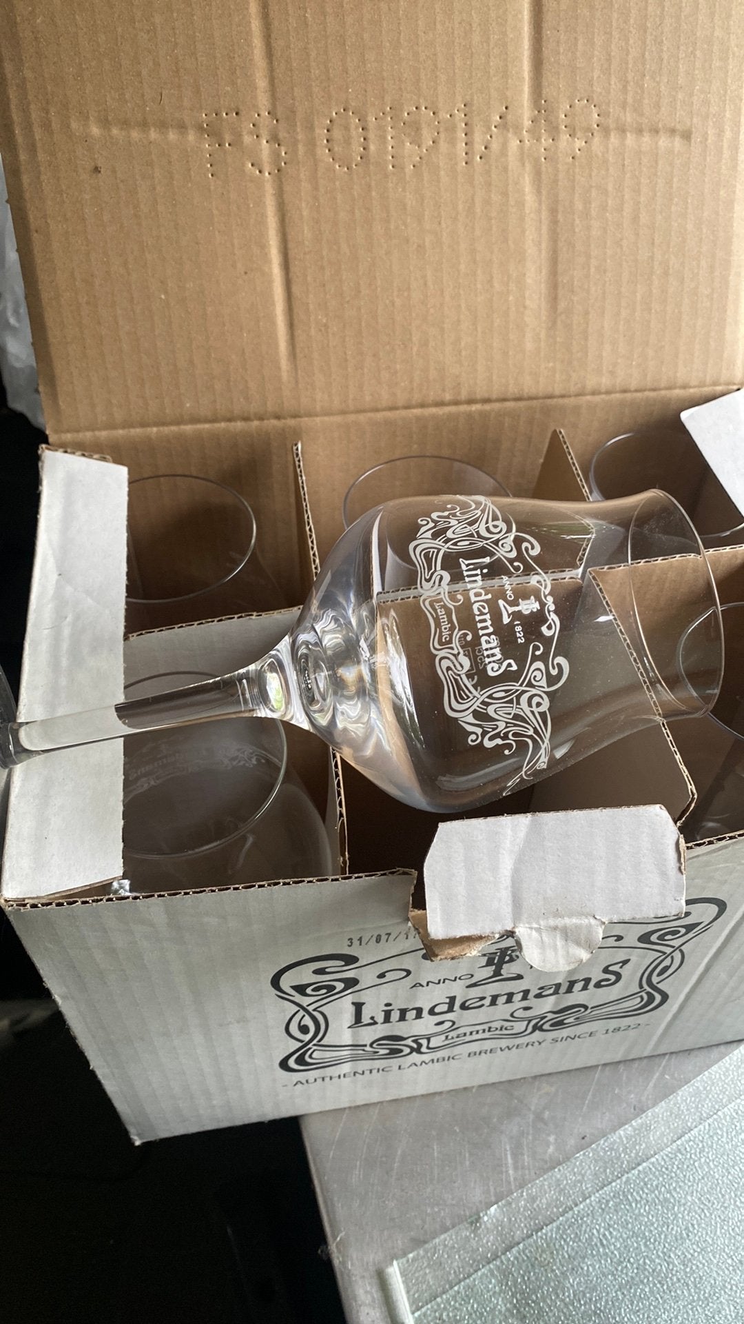 Lindemans 6 glazen, Verzamelen, Ophalen of Verzenden, Zo goed als nieuw