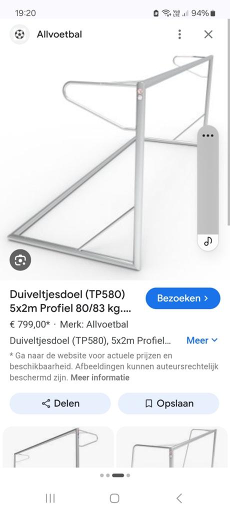 Voetbaldoel, Ophalen