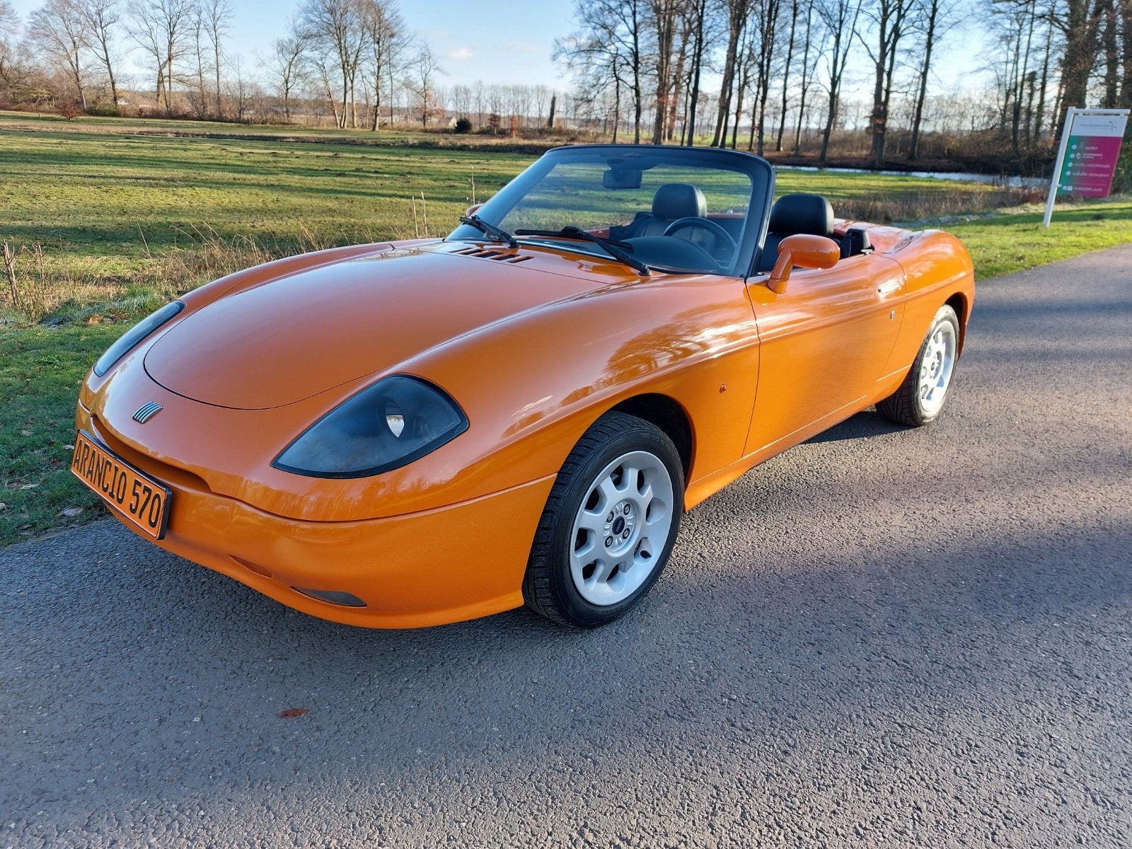 Fiat Barchetta Arancio 507 Oldtimer 1996, Autos, Cuir, Achat, 2 places, Boîte manuelle