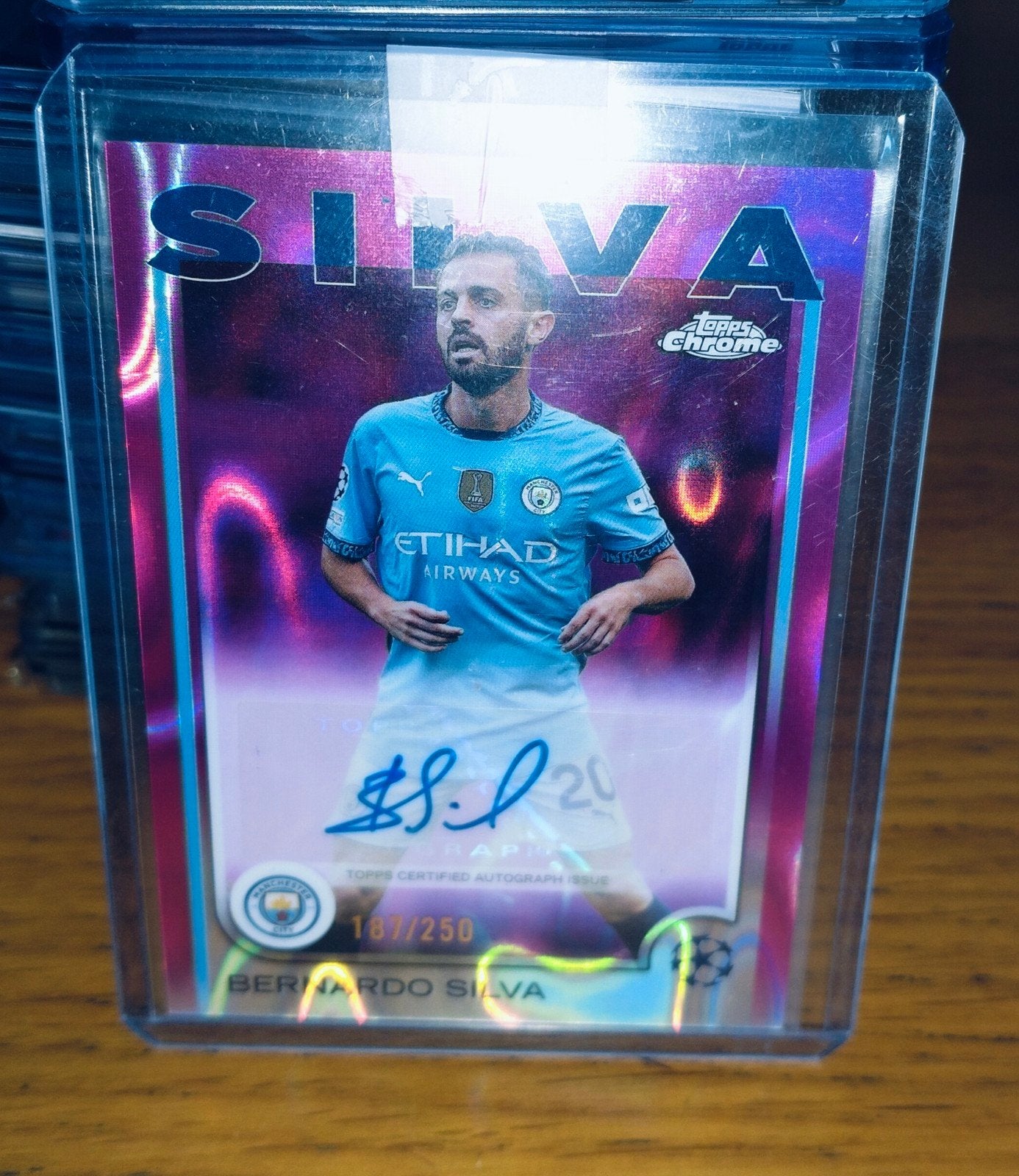 Topps Chrome autograph Bernardo Silva Manchester city, Verzamelen, Sportartikelen en Voetbal, Ophalen of Verzenden