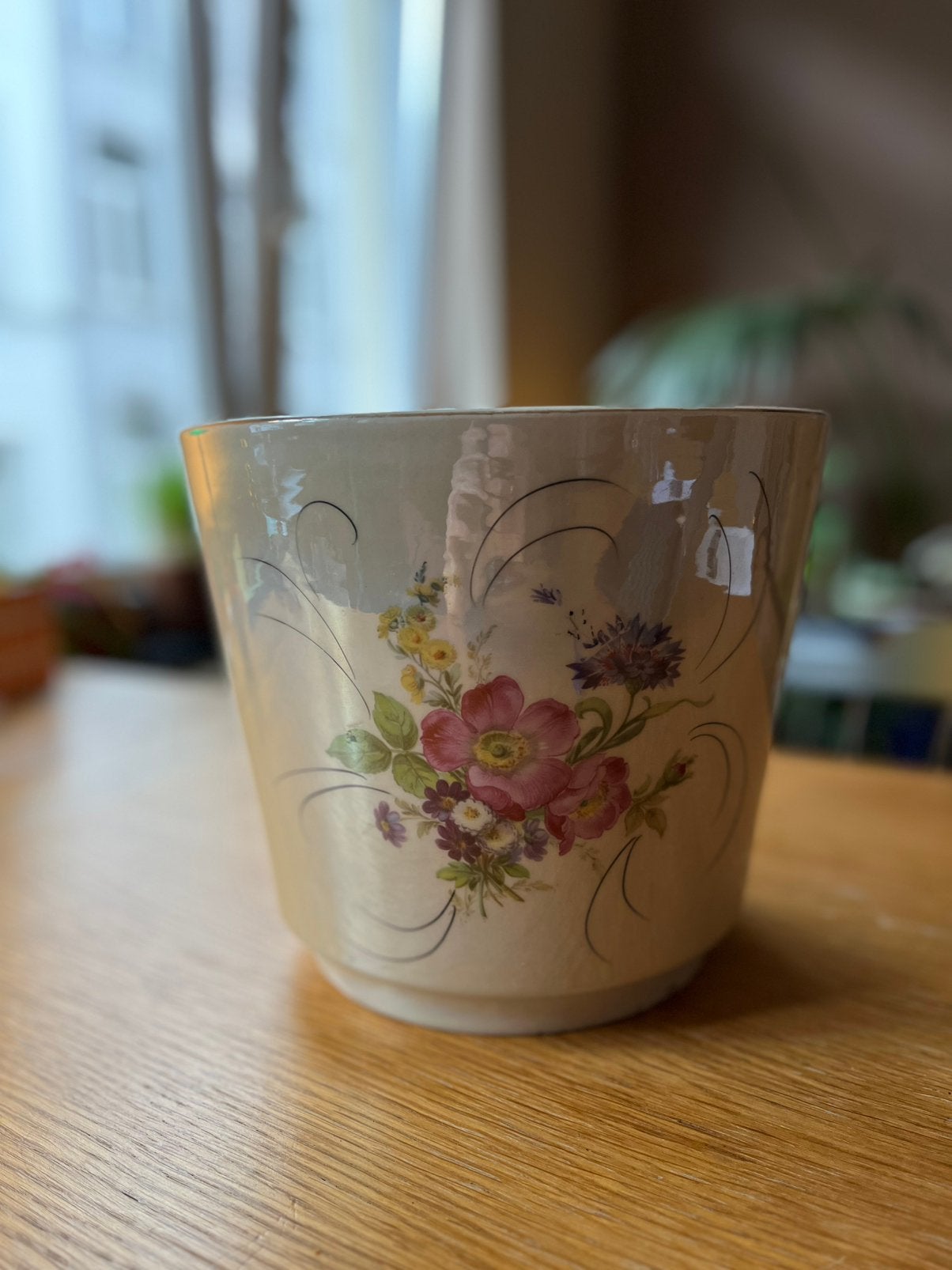 Pot de fleurs vintage en céramique Bequet, Enlèvement, Utilisé