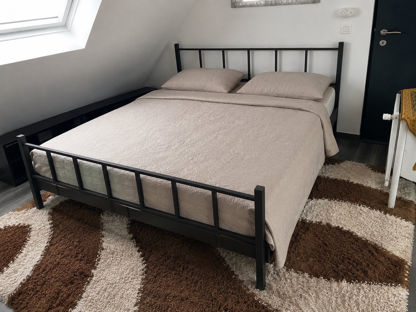 Ensemble chambre à coucher complet – Lit 160x200 + meubles, Enlèvement, Comme neuf, 200 cm