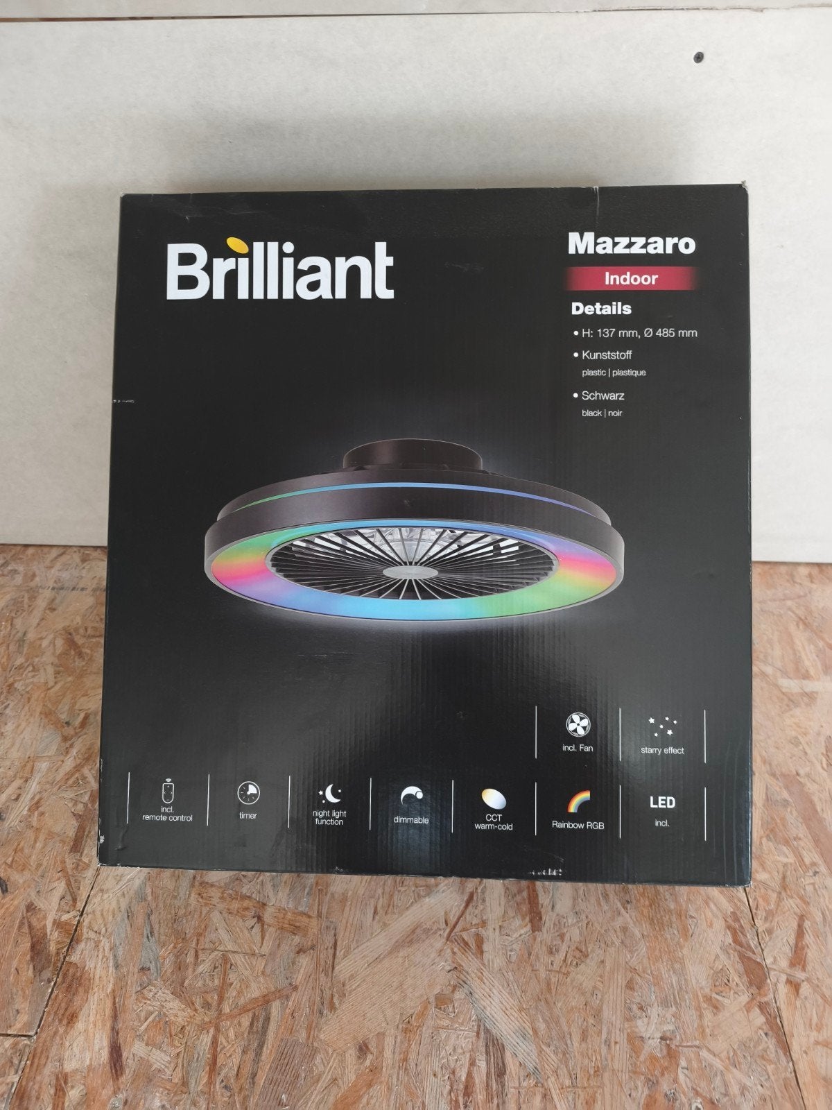Plafonnier Mazzaro brillant, Maison & Meubles, Lampes | Spots, Enlèvement, Neuf, Brilliant, Télécommande